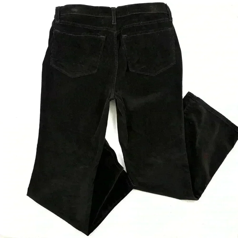 NYDJ Dark Brown “80’s” Corduroy Midrise Stretch Straight Leg Pants Size 10P - Picture 6 of 14